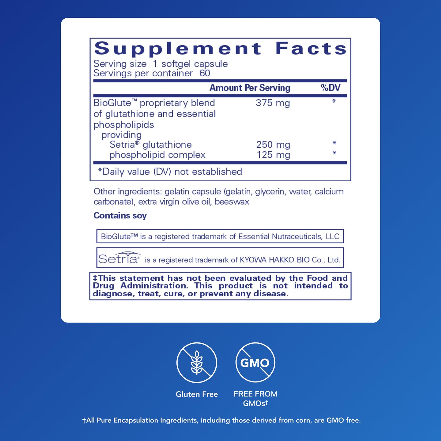 Pure Encapsulations Liposomal Glutathione – Immune Support & Liver Detox* | Setria Glutathione, Non-GMO, 60 Softgels