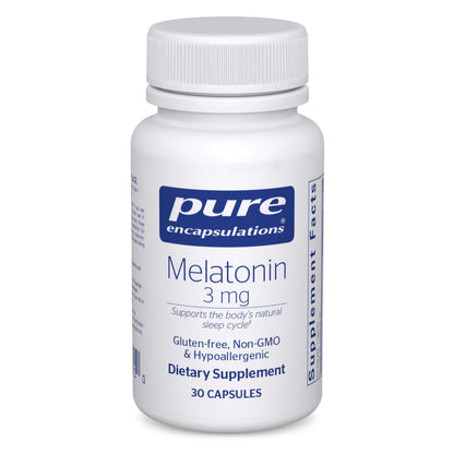 Pure Encapsulations Melatonin 3 mg - Natural Sleep Support, 30 Capsules