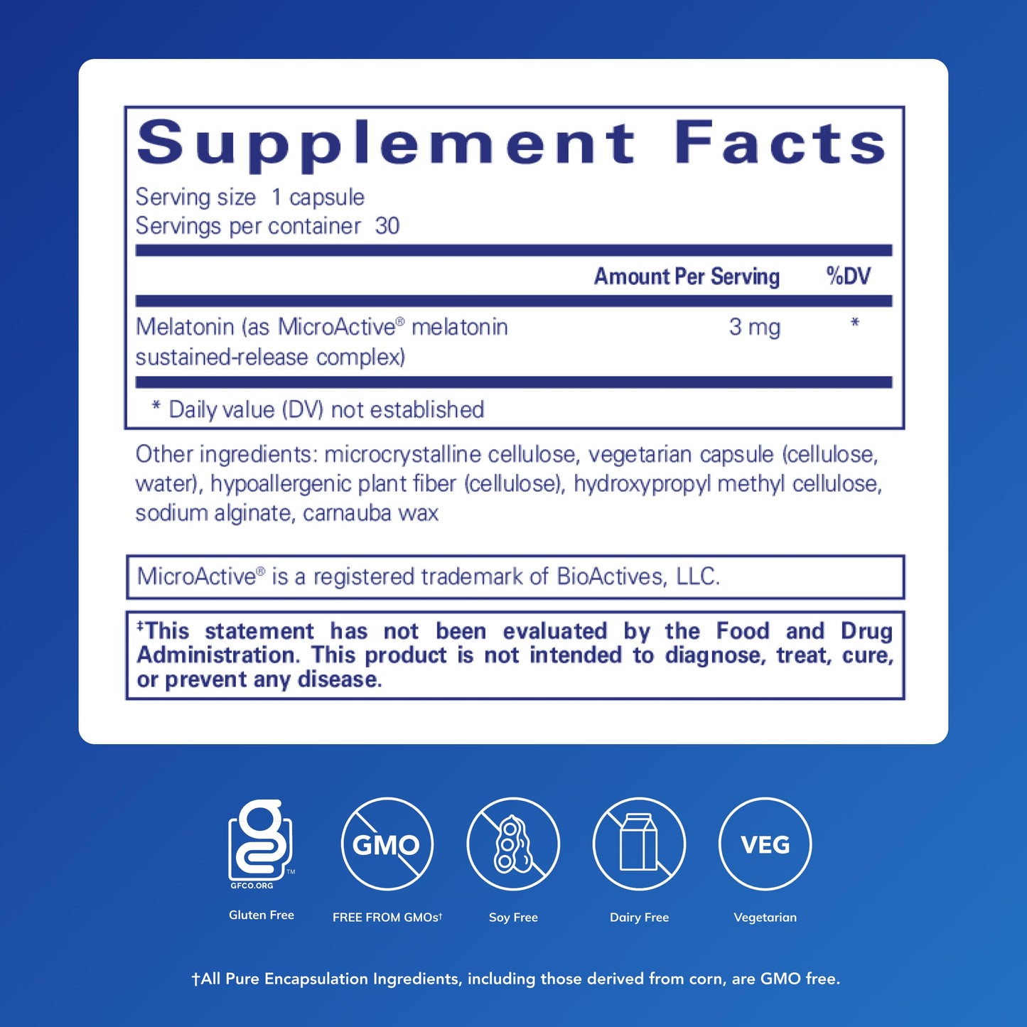 Pure Encapsulations Melatonin-SR – Extended Release Sleep Support (Gluten Free & Vegan) – 30 Capsules