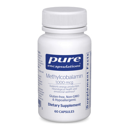 Pure Encapsulations Methylcobalamin 1,000 mcg – Vitamin B12 for Memory & Nerve Health – 60 Capsules