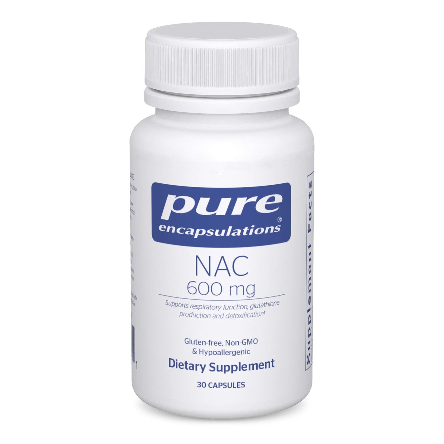 NAC 600 mg – Pure Encapsulations N-Acetyl Cysteine for Lung Health & Immune Support | 30 Capsules
