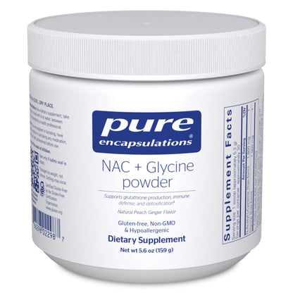 NAC + Glycine Powder for Immune Support | Pure Encapsulations - Gluten Free & Non-GMO 5.6 oz