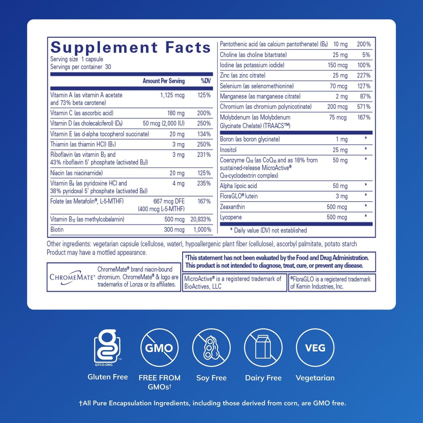 Pure Encapsulations O.N.E. Multivitamin – Once Daily Multivitamin (30 Capsules)