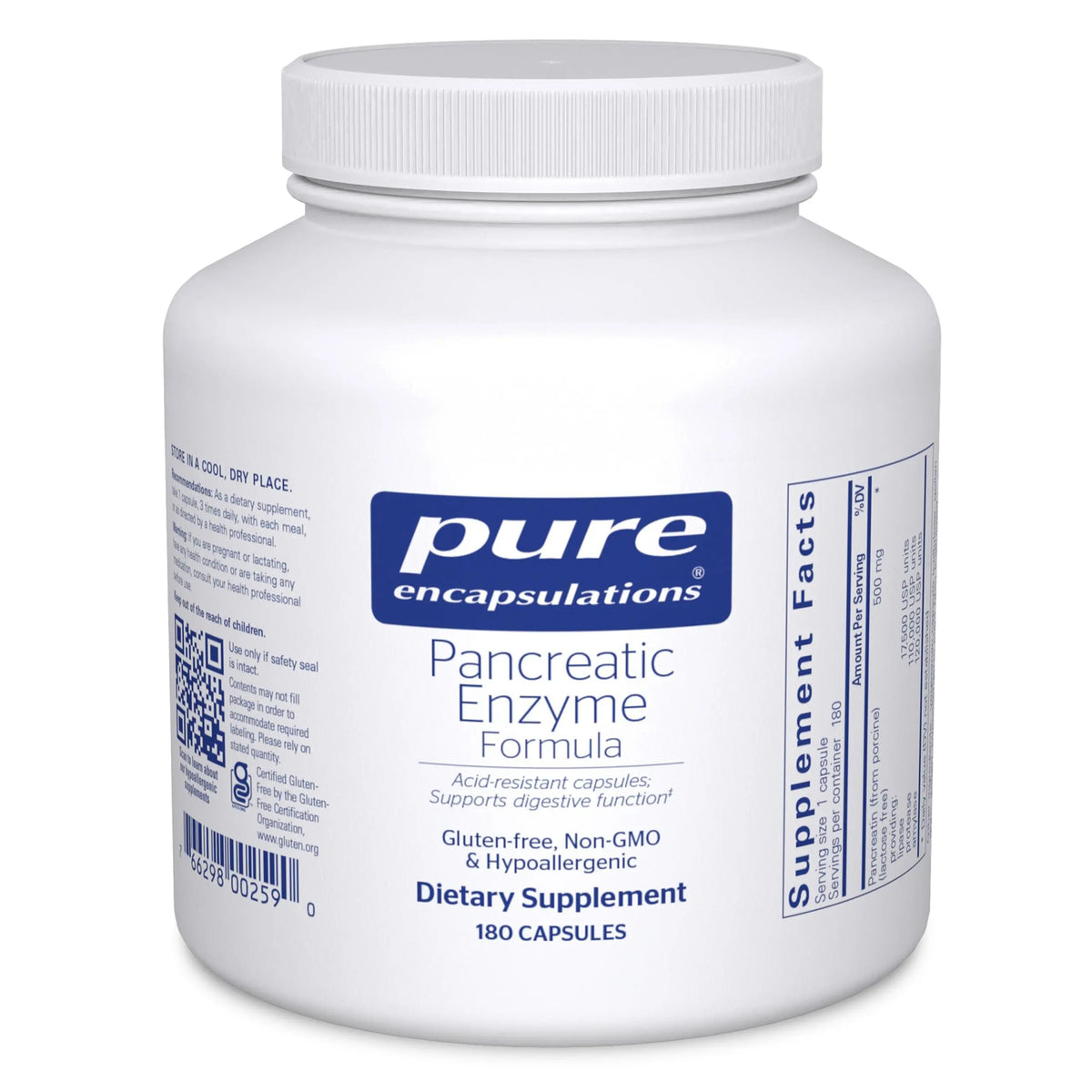 Pure Encapsulations Pancreatic Enzyme Formula – Digestive Enzymes for Gut Health | 180 Capsules BritishVita | Premium UK Vitamins & Wellness Supplements