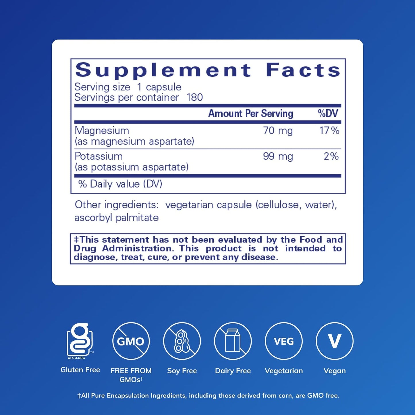 Pure Encapsulations Potassium Magnesium (Aspartate) | Heart, Muscle & Nerve Health | 180 Capsules
