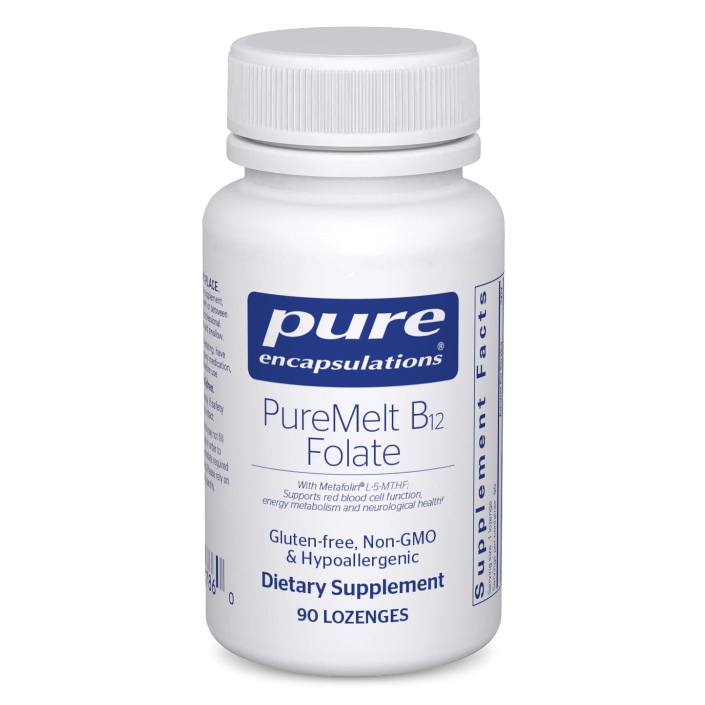 Pure Encapsulations PureMelt B12 Folate – Activated B12 + L-5-MTHF, Non-GMO & Vegan (90 Lozenges)
