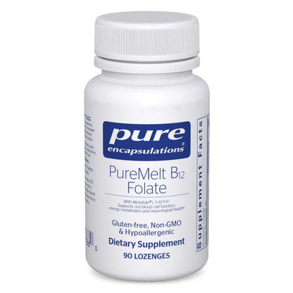 Pure Encapsulations PureMelt B12 Folate – Activated B12 + L-5-MTHF, Non-GMO & Vegan (90 Lozenges)