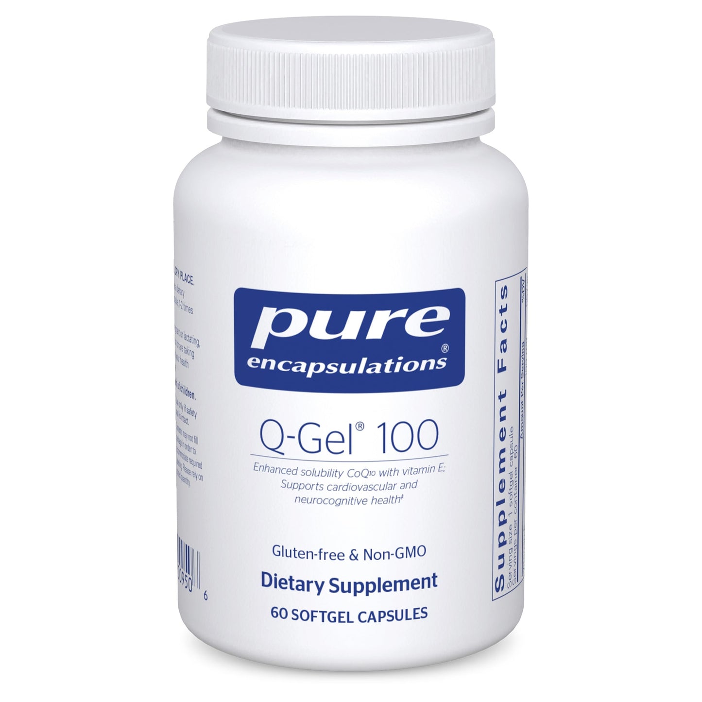 Pure Encapsulations Q-Gel 100 (Hydrosoluble CoQ10) | CoQ10 with Vitamin E to Enhance Solubility | 60 Softgel Capsules