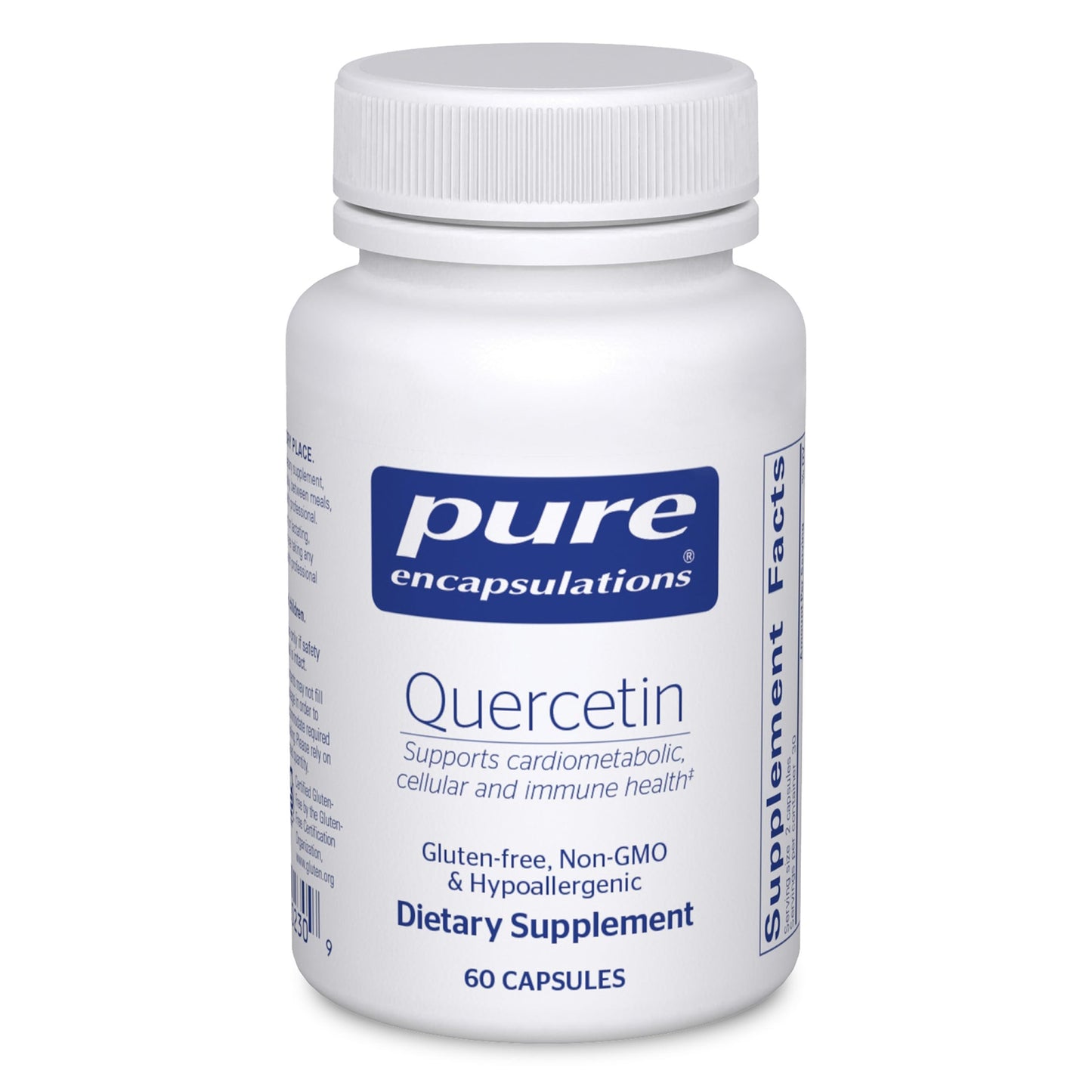Pure Encapsulations Quercetin 500 mg – Immune Support, Cellular Health & Heart Health – Antioxidant Supplement – Gluten Free & Non-GMO – 60 Capsules