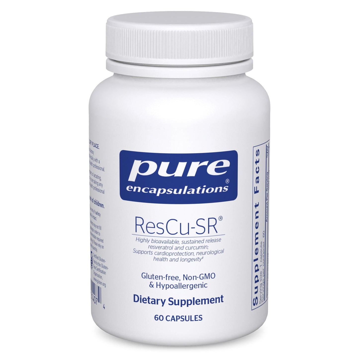 ResCu-SR by Pure Encapsulations – Hypoallergenic Longevity, Cardio & Neurological Support | 60 Capsules