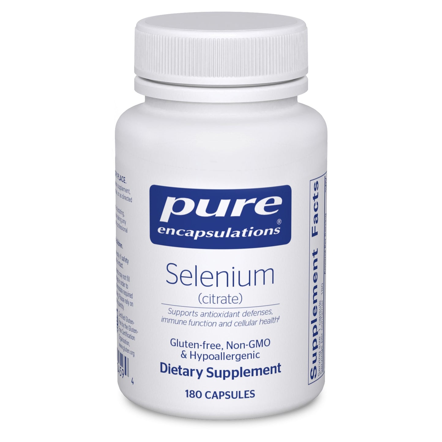 Pure Encapsulations Selenium (Citrate) – Immune Support, Antioxidant Health, Gluten Free & Vegan | 180 Capsules