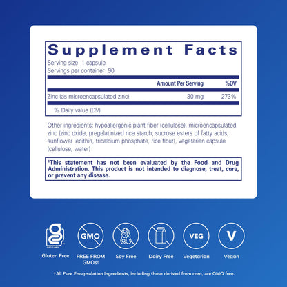 Pure Encapsulations UltraZin Zinc – Enhanced Absorption Mineral Support | 90 Capsules