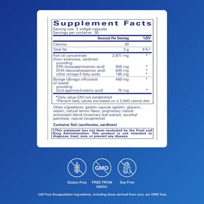 Pure Encapsulations VisionPro EPA/DHA/GLA | Tear Film Support & Eye Moisture | 90 Softgel Capsules