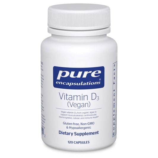 Pure Encapsulations Vitamin D3 Vegan - 120 Capsules | Immune, Bone & Cardiovascular Health