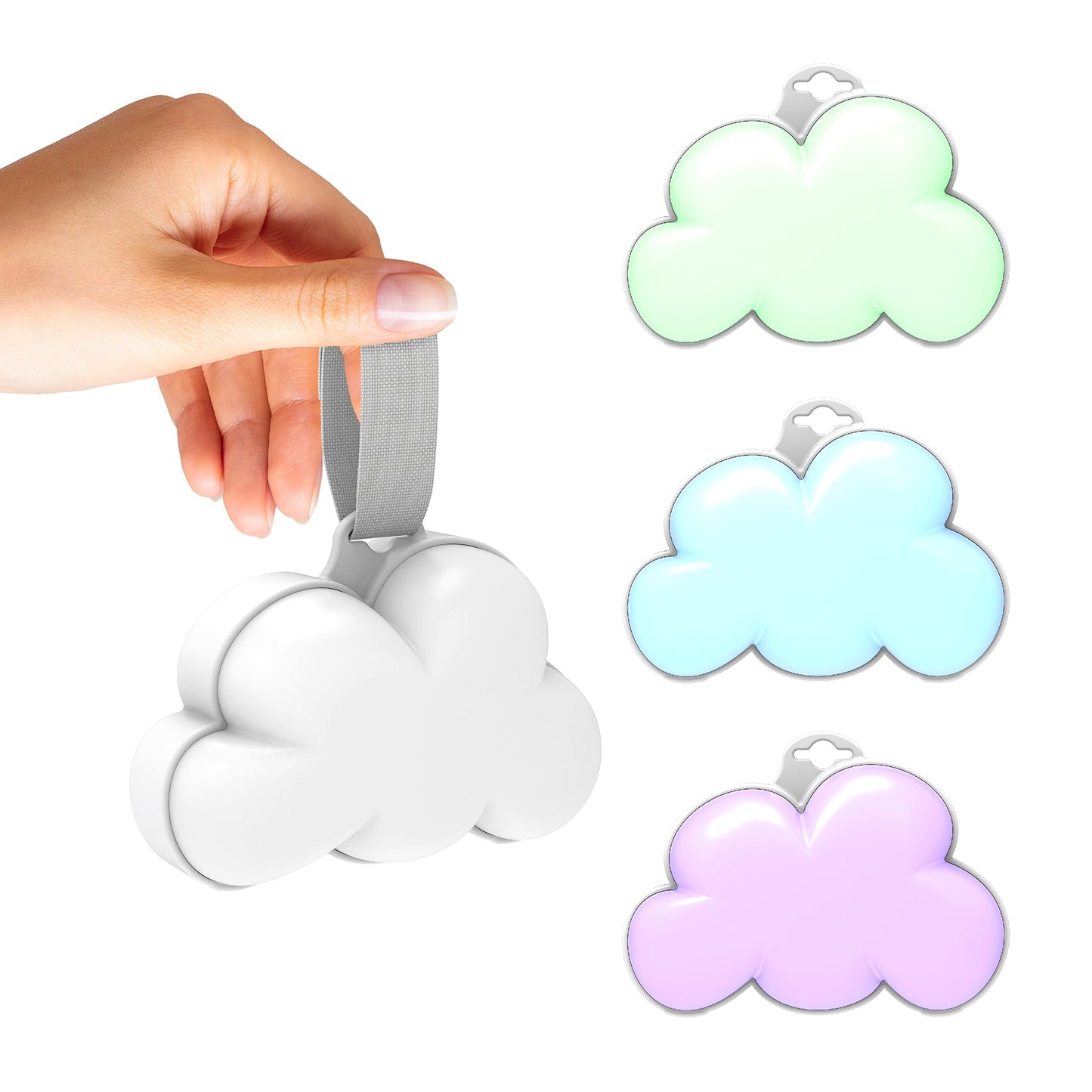 Pure Enrichment PureBaby Cloud Portable Sound Machine & Night Light, 15 Sounds, Battery-Operated, Travel-Friendly