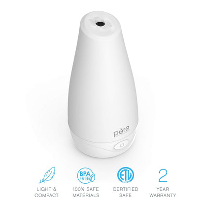 Pure Enrichment PureSpa Essential Oil Diffuser – Compact Ultrasonic, 100ml, 7 Hours Auto Shut-Off