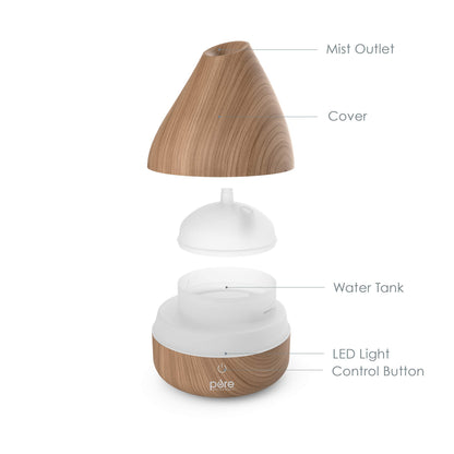 Pure Enrichment PureSpa Natural Aromatherapy Diffuser - Ultrasonic, 200ml, Auto Shut-Off
