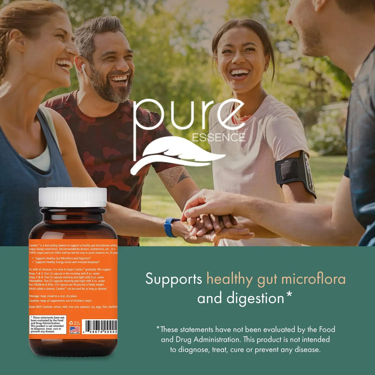Pure Essence Candex Supplement – Digestive Enzymes for Yeast Balance, 120 Capsules BritishVita | Premium UK Vitamins & Wellness Supplements