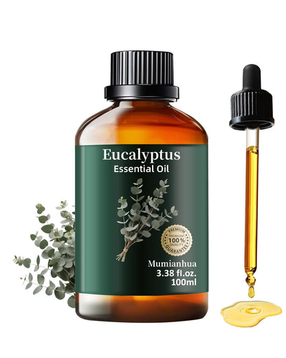Pure Eucalyptus Essential Oil for Outdoor Shield – Patio & Garden | Mumianhua 3.38 Fl Oz