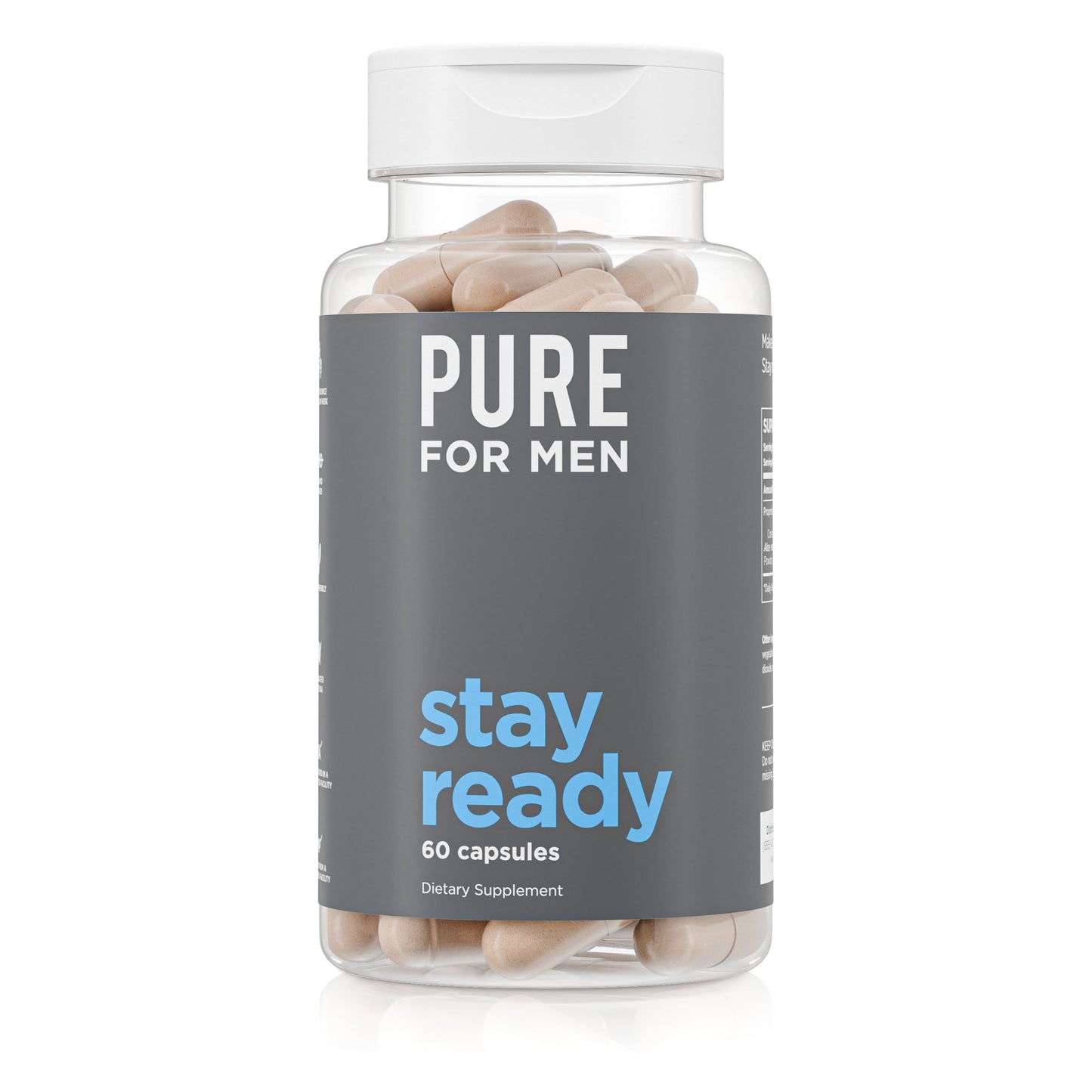 Pure for Men Stay Ready Fiber – Digestive Regularity (60 Vegan Capsules)