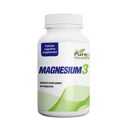 Pure & Healthy Magnesium3 – 300mg Magnesium Glycinate, Malate & Citrate for Muscles, Nerves, Stress & Energy