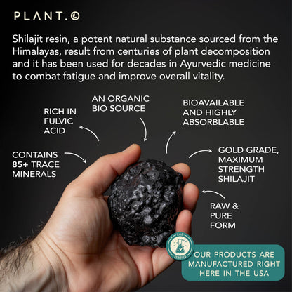 Pure Himalayan Shilajit – 10,000 mg Potency, Fulvic Acid & 85+ Minerals | 90 Veggie Pills
