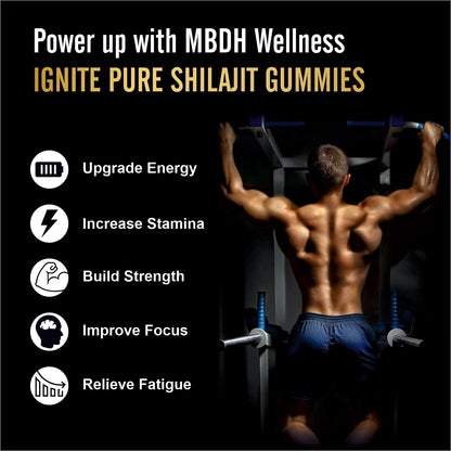 Pure Himalayan Shilajit Gummies – 75%+ Fulvic Acid, Gold-Grade | Energy & Immunity
