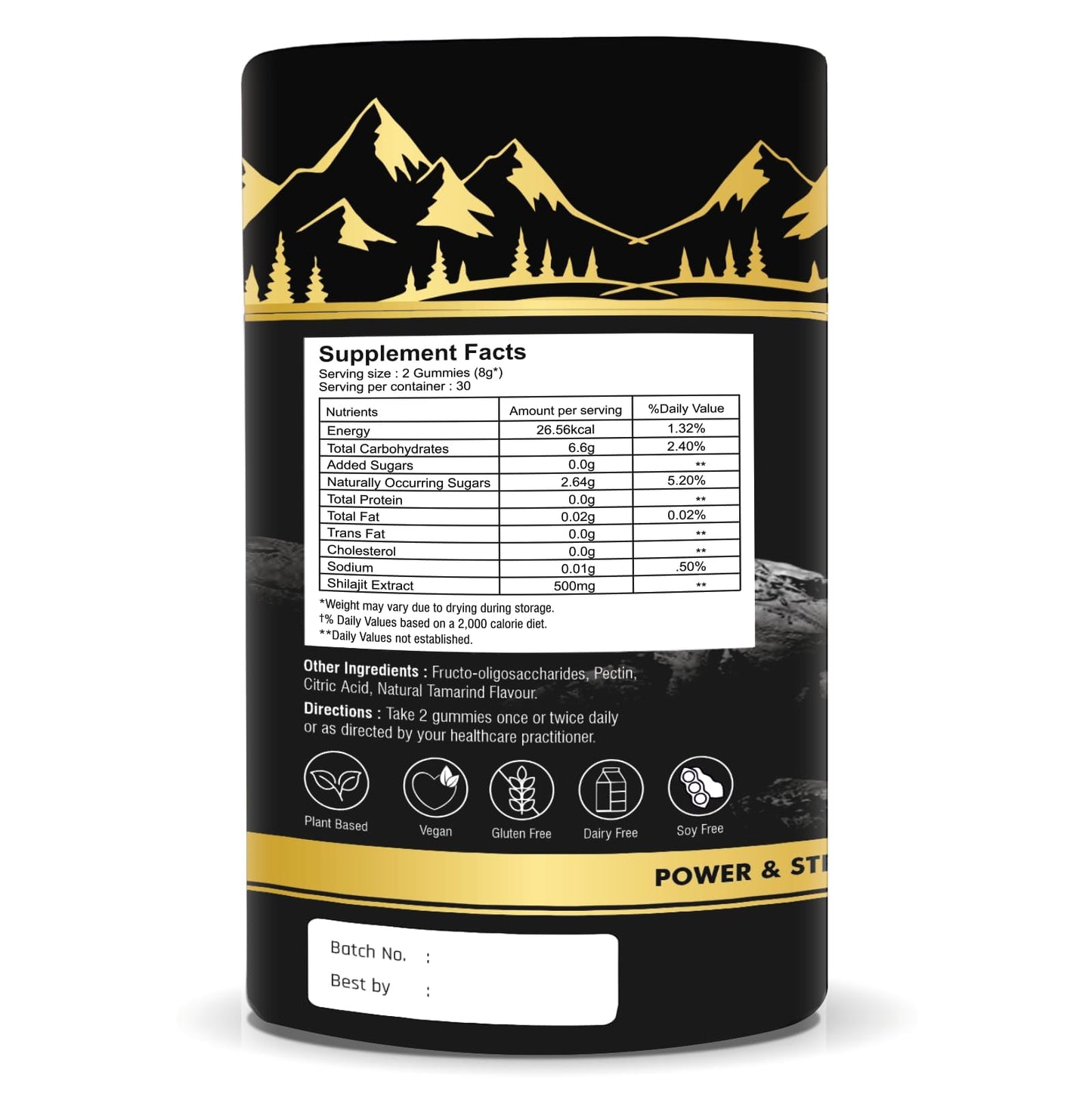 Pure Himalayan Shilajit Gummies – 75%+ Fulvic Acid, Gold-Grade | Energy & Immunity