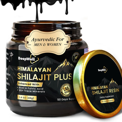 Pure Himalayan Shilajit Resin 40g – 50 Servings, 85+ Minerals, Ashwagandha
