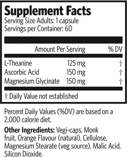 Pure Lab Vitamins L-Theanine 125 mg Chewable Tablets – 60 Sugar-Free, 30-Day Supply | Relaxation & Focus | Made in Canada
