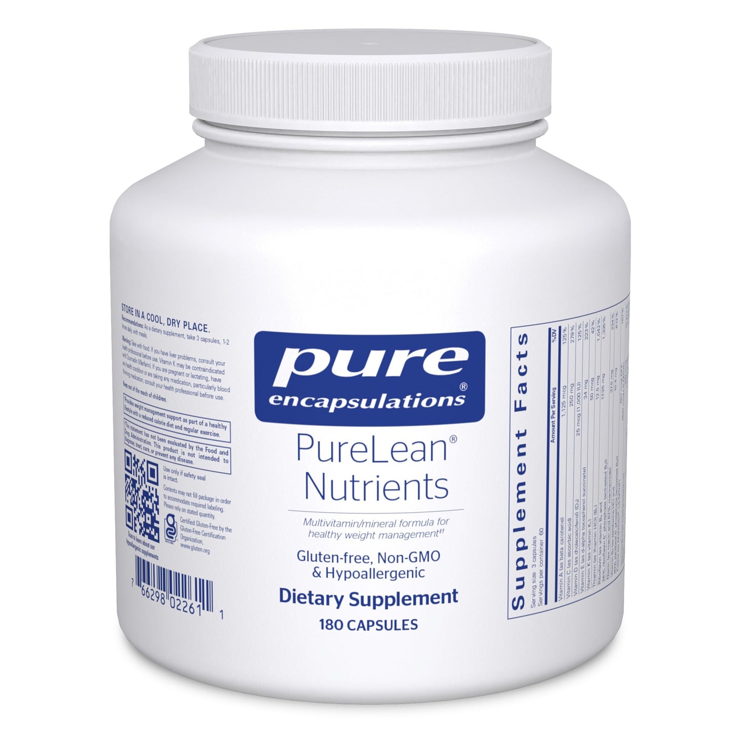 Pure Encapsulations PureLean Nutrients – Multivitamin/Mineral for Healthy Weight Management | 180 Capsules