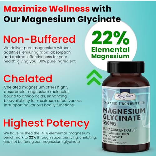 Pure Magnesium Glycinate Capsules – 120 Count | Ramaroma