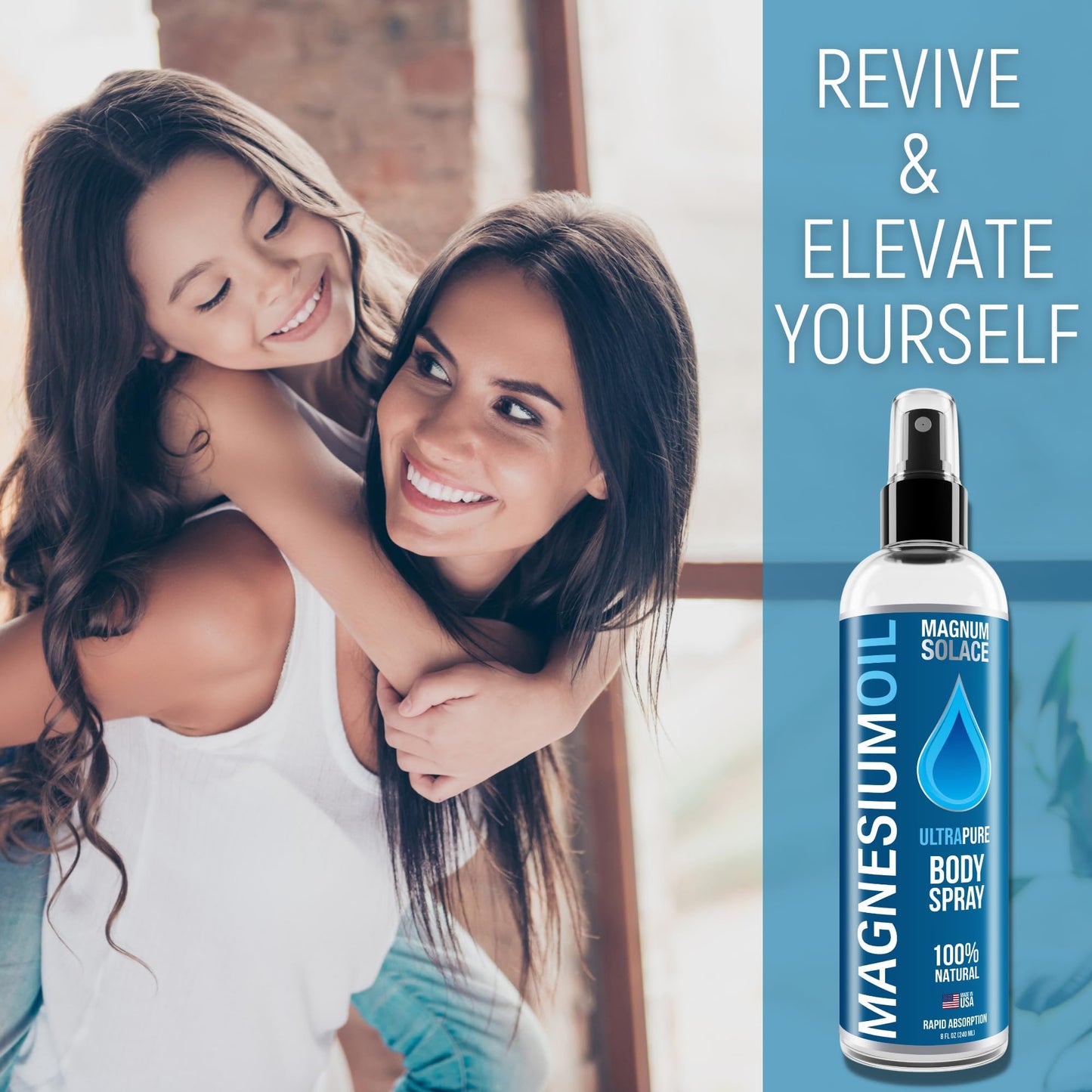 Pure Magnesium Oil Spray – 100% Natural, Sea-Sourced Magnesium