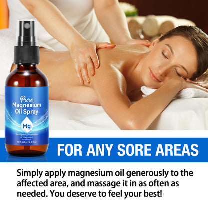 Pure Magnesium Oil Spray - Concentrated Magnesium Chloride, 4 oz