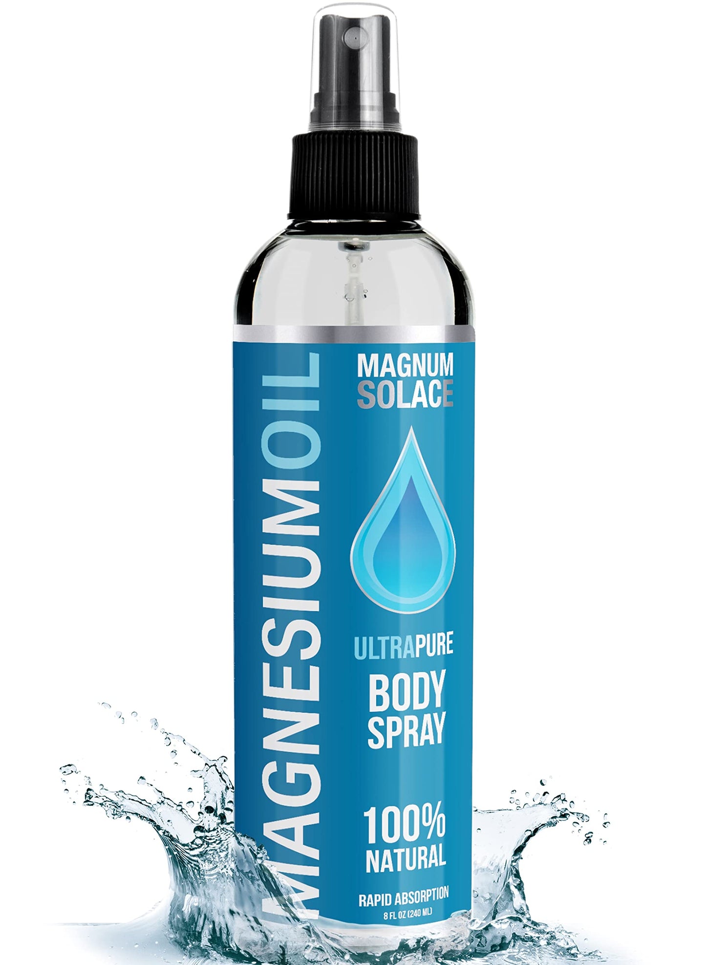 Pure Magnesium Oil Spray - 100% Natural Magnesium Spray, 8 oz