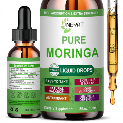 Pure Moringa Liquid Drops - Organic Moringa Oleifera, Immune & Energy