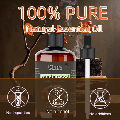 Pure Natural Sandalwood Essential Oil for Diffusers | Aromatherapy Dropper Bottle