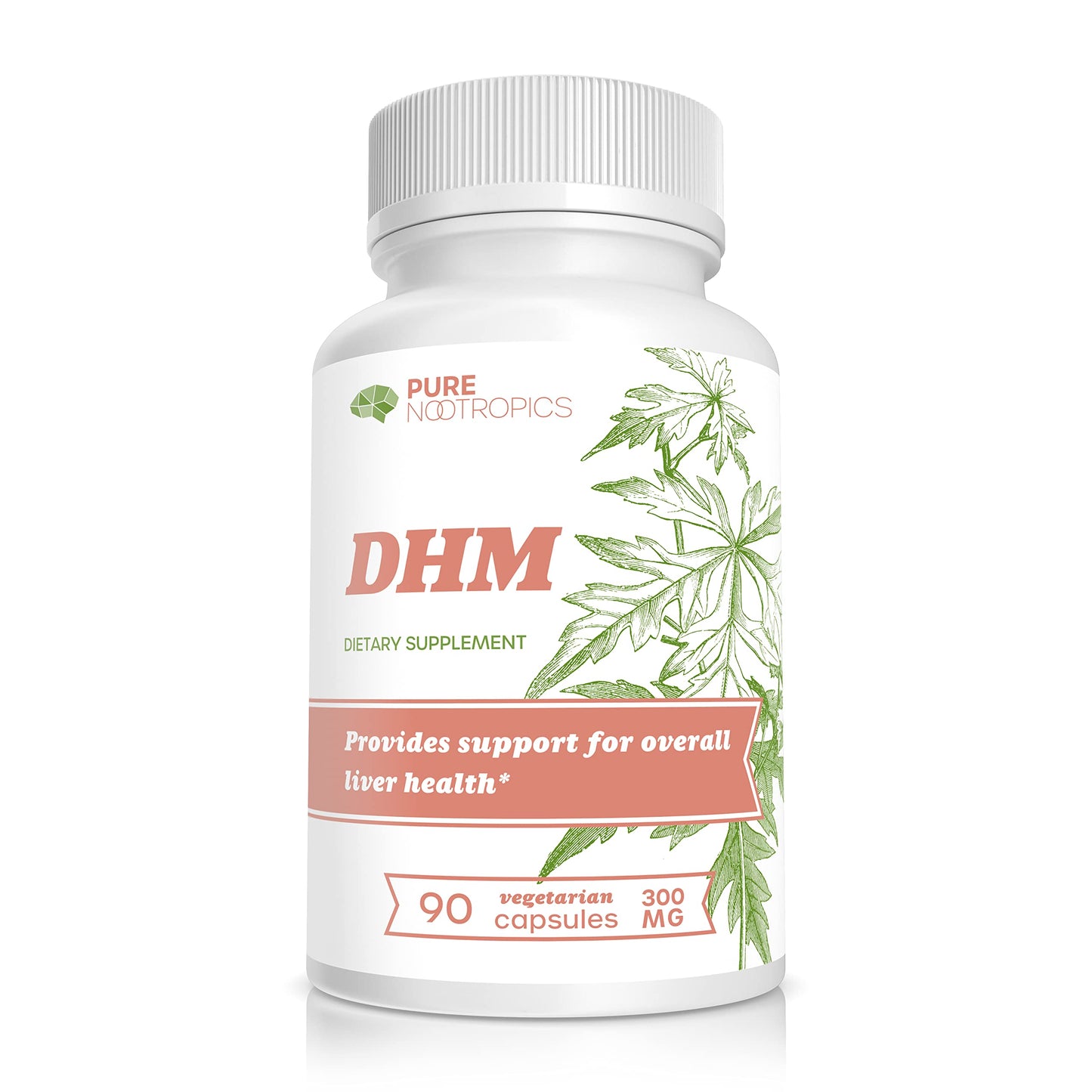 Pure Nootropics Dihydromyricetin (DHM) 300 mg Capsules | Hovenia Dulcis Extract | 90 Veg Cap Value Pack | Liver Health Support | After Alcohol Recovery | Party Smart