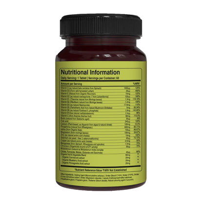 Pure Nutrition Whole Food Multivitamin for Men – 60 Tablets, One-A-Day, 24 Vitamins, 2 Months Supply