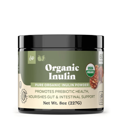 Pure Organic Inulin Powder - Jerusalem Artichoke Prebiotic Fiber, 8oz