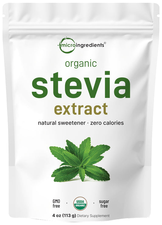 Pure Organic Stevia Powder – 4 oz, Reb-A Green Leaf Extract, Zero Calorie, Keto Friendly BritishVita | Premium UK Vitamins & Wellness Supplements