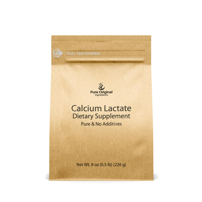 Pure Original Calcium Lactate (8 oz) - Calcium Supplement & Electrolyte | Pure Original Ingredients
