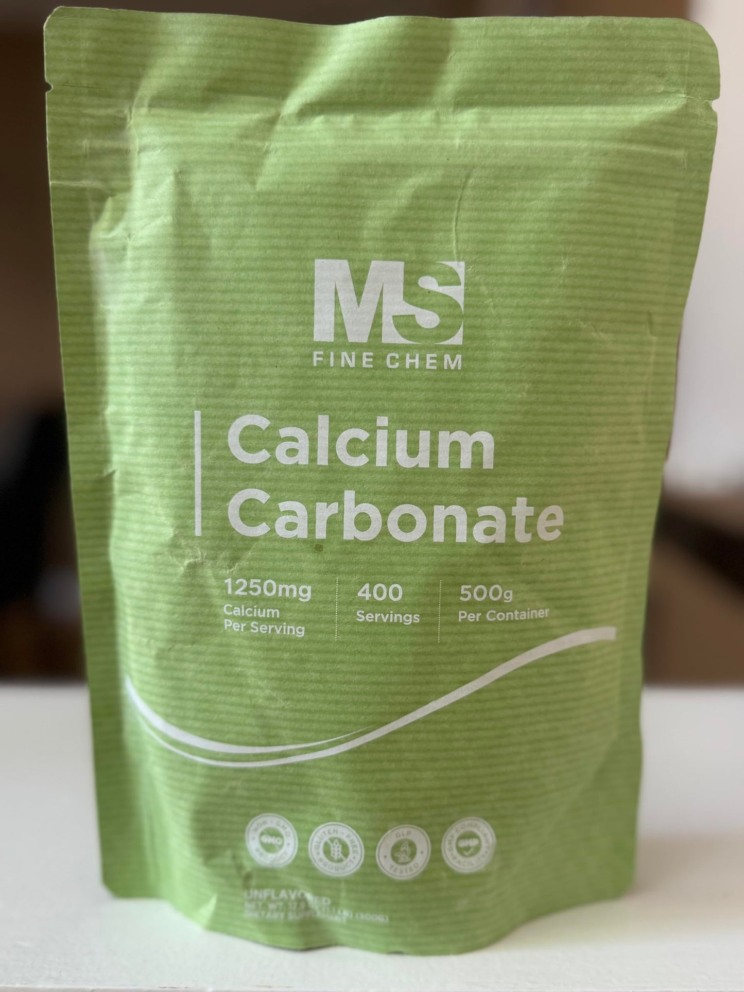 Calcium Carbonate Powder 500g (1.1 lb) – Food Grade, FCC