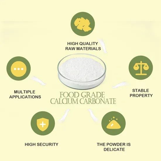 Calcium Carbonate Powder 500g (1.1 lb) – Food Grade, FCC