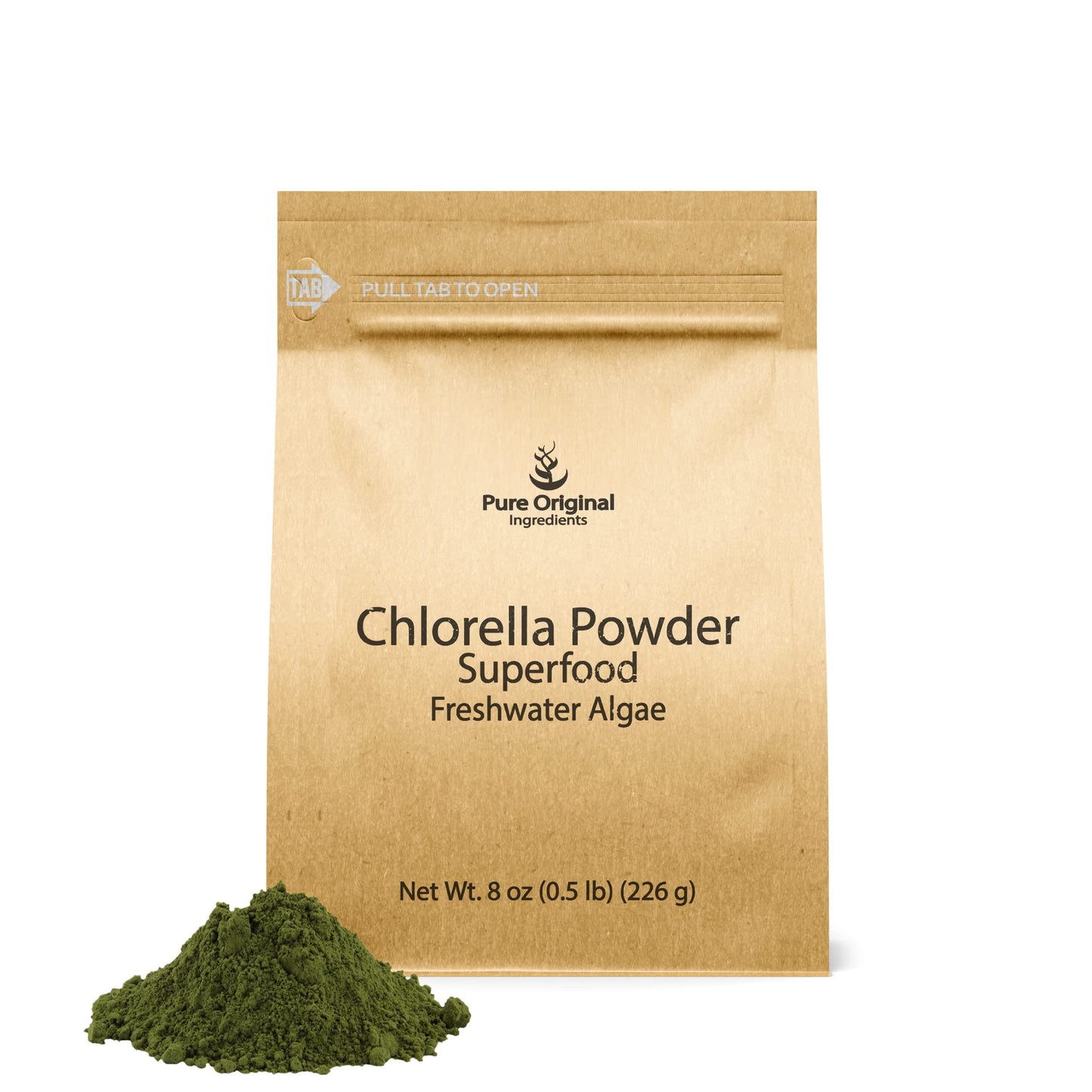 Pure Original Ingredients Chlorella Powder (8 Ounce) - Fresh Water Algae, No Additives
