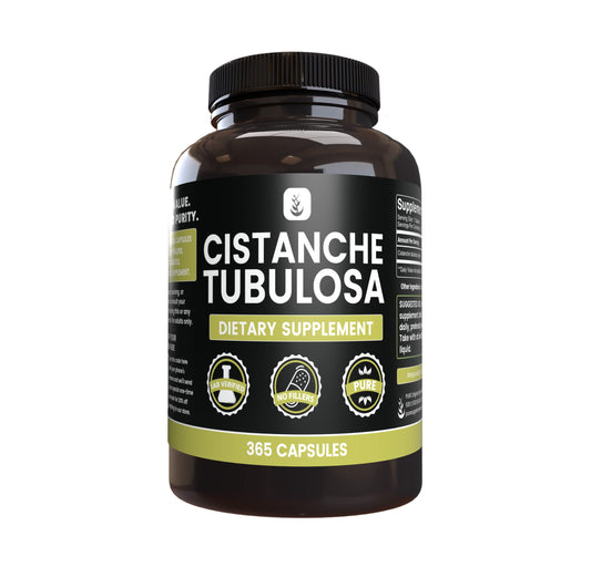 Pure Original Cistanche Tubulosa 365 Capsules – No Fillers, Lab Verified BritishVita | Premium UK Vitamins & Wellness Supplements