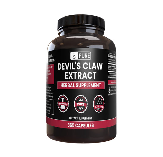 Pure Original Devil's Claw – 365 Capsules, No Magnesium or Rice Fillers, Lab Verified BritishVita | Premium UK Vitamins & Wellness Supplements