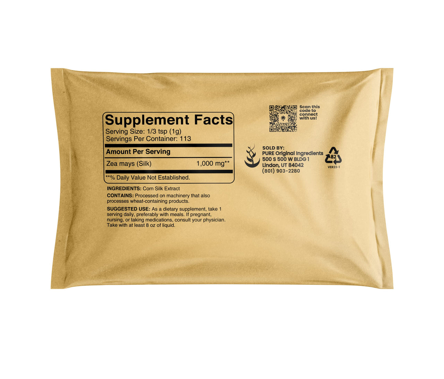Corn Silk Extract Herbal Supplement (4 oz) - Pure Original Ingredients | Always Pure