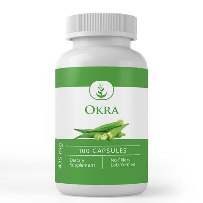 Pure Original Ingredients Okra Extract (100 Capsules) – Always Pure, No Additives or Fillers