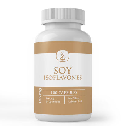 Pure Original Soy Isoflavones - 100 Capsules | No Additives, Lab Verified
